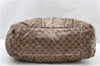 Auth GUCCI GG Crystal Hysteria Shoulder Tote Bag PVC Leather 197022 Brown 0949G