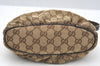 Auth GUCCI Web Sherry Line Hand Bag Pouch GG Canvas Leather 224093 Brown 0949H