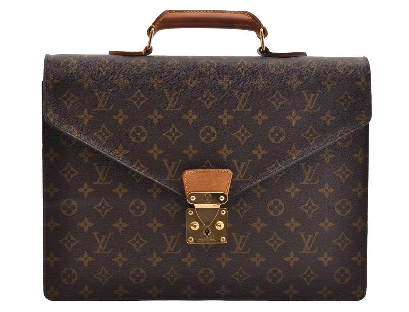 Authentic Louis Vuitton Monogram Serviette Conseiller Briefcase M53331 LV 0950I