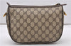 Auth GUCCI Web Sherry Line Shoulder Clutch Bag GG PVC Leather Brown Junk 0951G