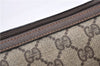 Auth GUCCI Web Sherry Line Shoulder Clutch Bag GG PVC Leather Brown Junk 0951G