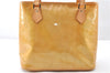 Authentic Louis Vuitton Vernis Houston Shoulder Hand Bag Yellow M91055 LV 0952G