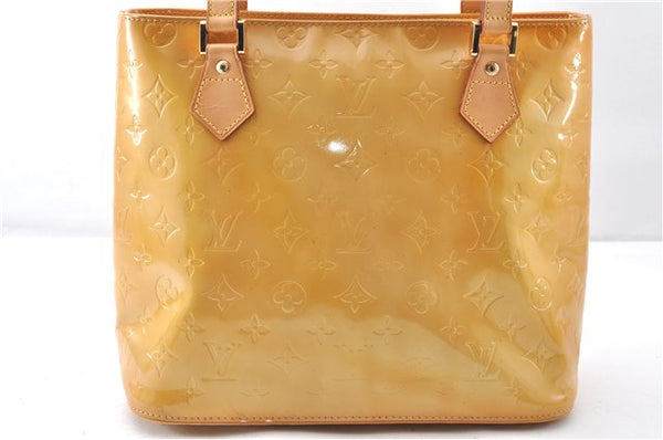 Authentic Louis Vuitton Vernis Houston Shoulder Hand Bag Yellow M91055 LV 0952G