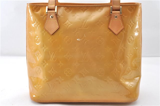 Authentic Louis Vuitton Vernis Houston Shoulder Hand Bag Yellow M91055 LV 0952G