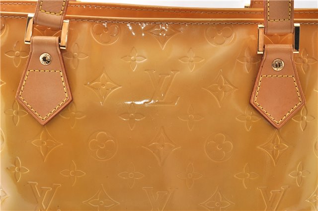 Authentic Louis Vuitton Vernis Houston Shoulder Hand Bag Yellow M91055 LV 0952G