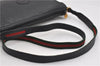 Authentic GUCCI Web Sherry Line Shoulder Cross Body Bag Leather Black 0953G