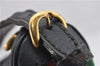 Authentic GUCCI Web Sherry Line Shoulder Cross Body Bag Leather Black 0953G