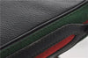 Authentic GUCCI Web Sherry Line Shoulder Cross Body Bag Leather Black 0953G