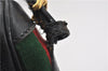 Authentic GUCCI Web Sherry Line Shoulder Cross Body Bag Leather Black 0953G