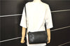 Authentic GUCCI Web Sherry Line Shoulder Cross Body Bag Leather Black 0953G