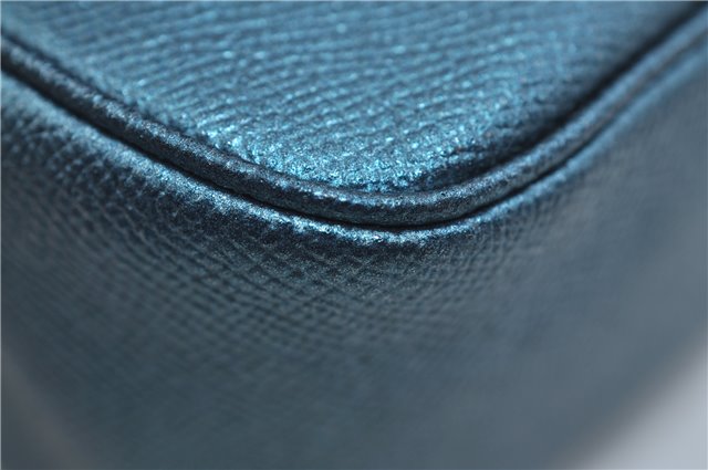 Authentic COACH Vintage Chain Shoulder Hand Bag Purse Leather F38073 Blue 0955F