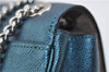 Authentic COACH Vintage Chain Shoulder Hand Bag Purse Leather F38073 Blue 0955F