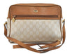 Authentic GUCCI Shoulder Cross Body Bag Purse GG PVC Leather Beige Ivory 0956D