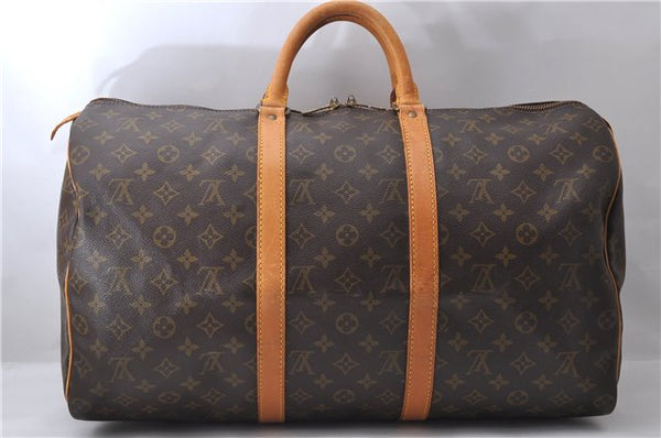 Authentic Louis Vuitton Monogram Keepall 50 Boston Bag M41426 LV 0957D