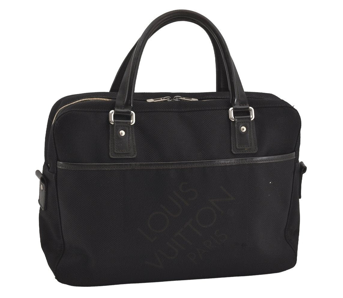 Authentic Louis Vuitton Damier Geant Yack Briefcase Black M93082 LV 0957I