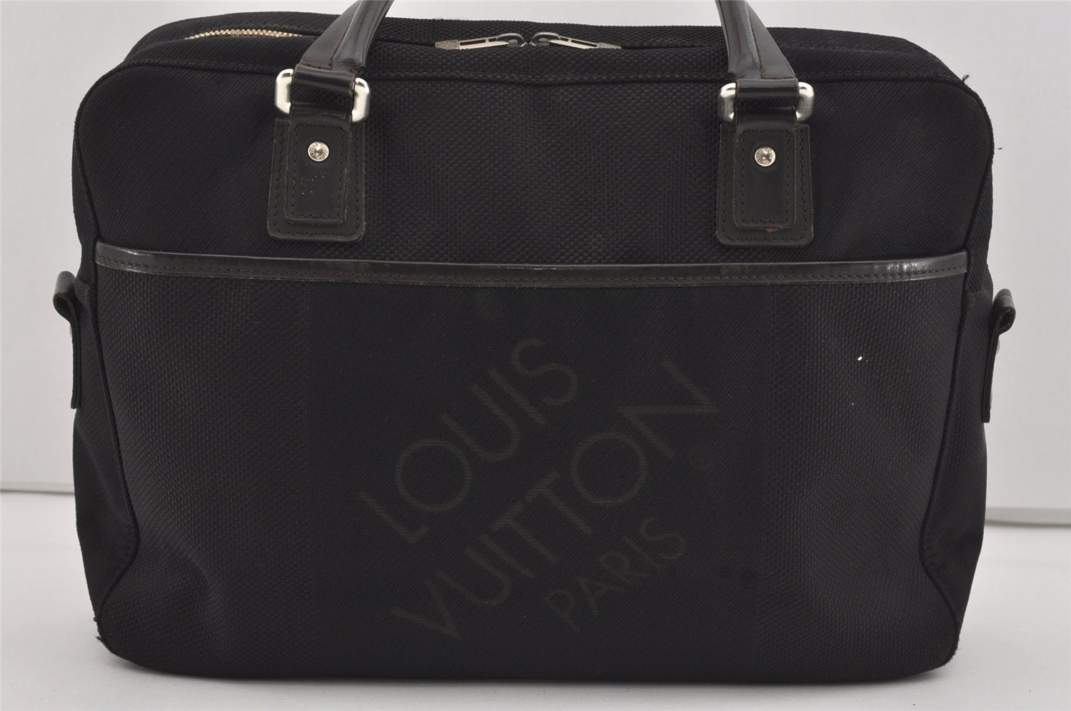 Authentic Louis Vuitton Damier Geant Yack Briefcase Black M93082 LV 0957I