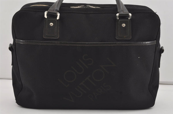 Authentic Louis Vuitton Damier Geant Yack Briefcase Black M93082 LV 0957I