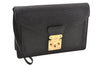 Authentic Louis Vuitton Epi Sellier Dragonne Clutch Bag Black M52612 LV 0958G
