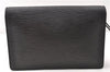 Authentic Louis Vuitton Epi Sellier Dragonne Clutch Bag Black M52612 LV 0958G