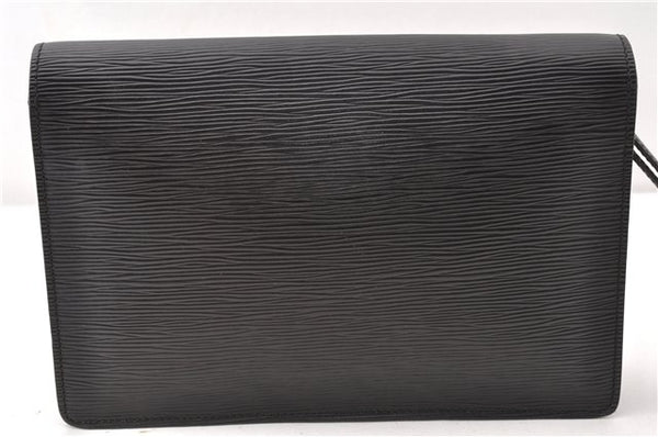 Authentic Louis Vuitton Epi Sellier Dragonne Clutch Bag Black M52612 LV 0958G
