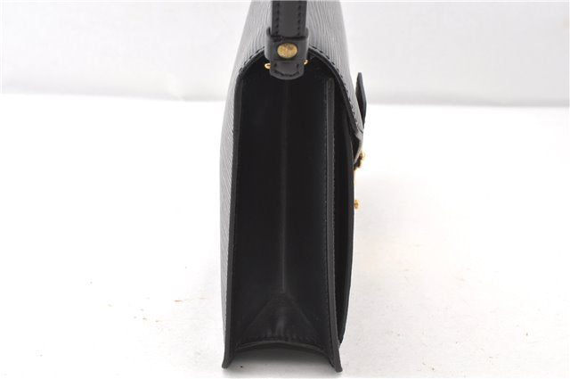 Authentic Louis Vuitton Epi Sellier Dragonne Clutch Bag Black M52612 LV 0958G