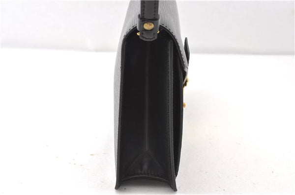 Authentic Louis Vuitton Epi Sellier Dragonne Clutch Bag Black M52612 LV 0958G
