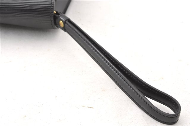 Authentic Louis Vuitton Epi Sellier Dragonne Clutch Bag Black M52612 LV 0958G
