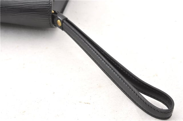 Authentic Louis Vuitton Epi Sellier Dragonne Clutch Bag Black M52612 LV 0958G