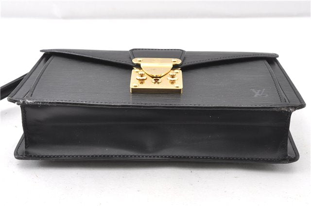 Authentic Louis Vuitton Epi Sellier Dragonne Clutch Bag Black M52612 LV 0958G