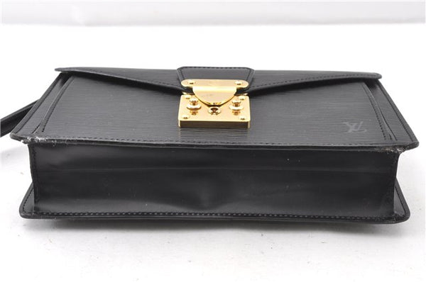 Authentic Louis Vuitton Epi Sellier Dragonne Clutch Bag Black M52612 LV 0958G