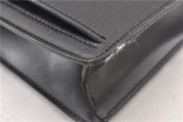 Authentic Louis Vuitton Epi Sellier Dragonne Clutch Bag Black M52612 LV 0958G