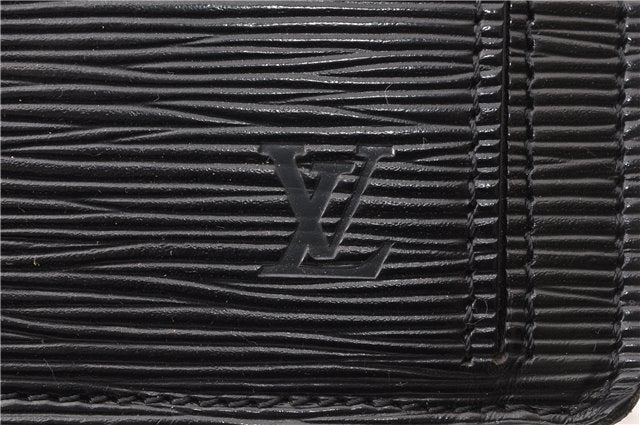 Authentic Louis Vuitton Epi Sellier Dragonne Clutch Bag Black M52612 LV 0958G