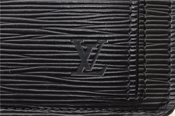 Authentic Louis Vuitton Epi Sellier Dragonne Clutch Bag Black M52612 LV 0958G