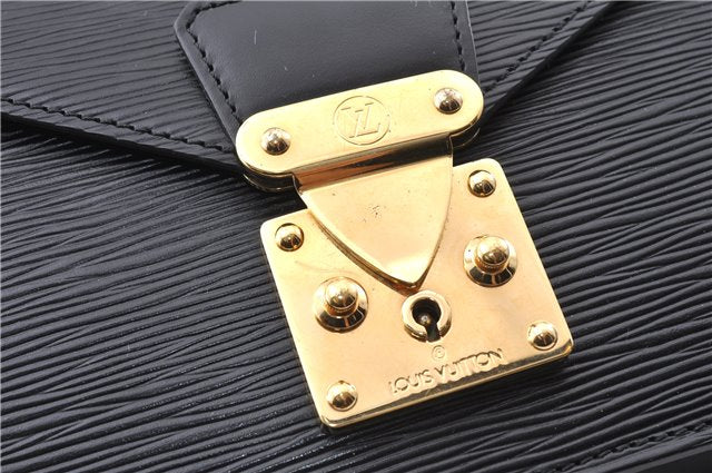 Authentic Louis Vuitton Epi Sellier Dragonne Clutch Bag Black M52612 LV 0958G