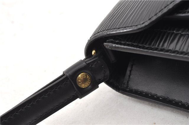 Authentic Louis Vuitton Epi Sellier Dragonne Clutch Bag Black M52612 LV 0958G
