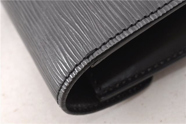 Authentic Louis Vuitton Epi Sellier Dragonne Clutch Bag Black M52612 LV 0958G