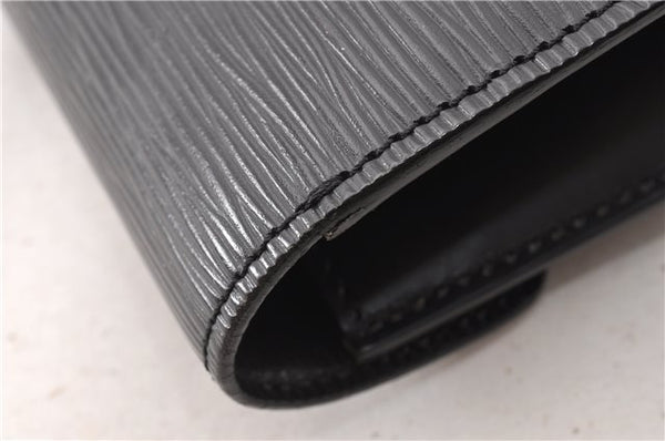 Authentic Louis Vuitton Epi Sellier Dragonne Clutch Bag Black M52612 LV 0958G