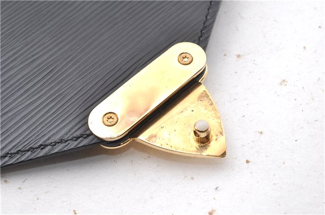 Authentic Louis Vuitton Epi Sellier Dragonne Clutch Bag Black M52612 LV 0958G