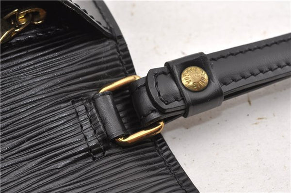 Authentic Louis Vuitton Epi Sellier Dragonne Clutch Bag Black M52612 LV 0958G