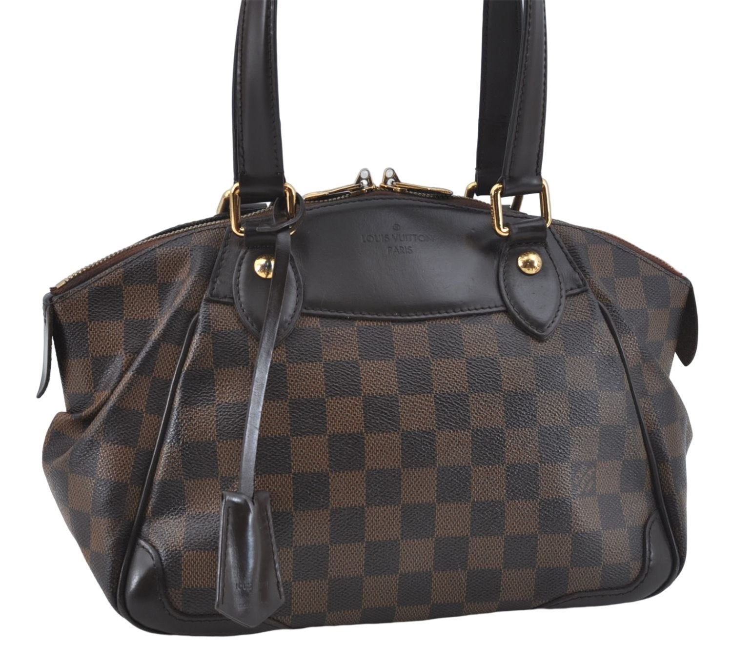 Authentic Louis Vuitton Damier Verona PM Shoulder Boston Bag N41117 LV 0959C