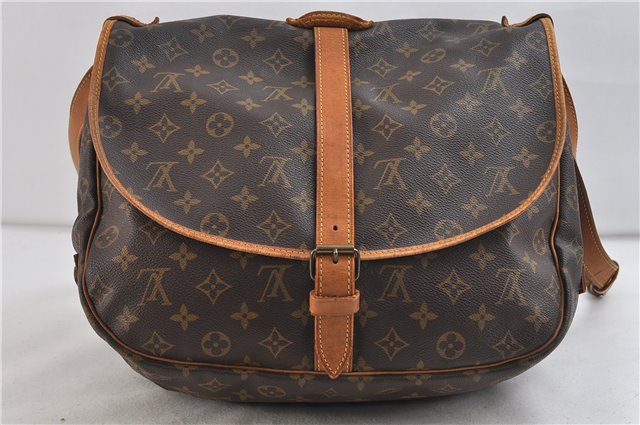 Auth Louis Vuitton Monogram Saumur 35 Shoulder Cross Body Bag M42254 LV 0959D