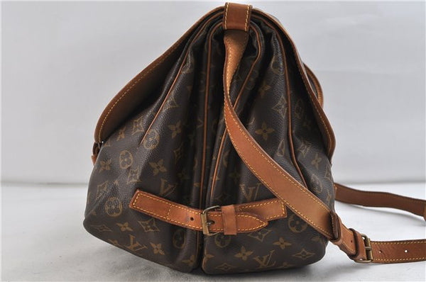 Auth Louis Vuitton Monogram Saumur 35 Shoulder Cross Body Bag M42254 LV 0959D