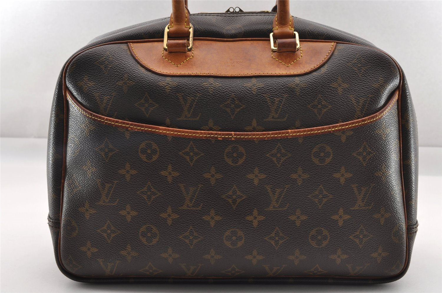 Authentic Louis Vuitton Monogram Deauville Hand Bag M47270 LV 0963I