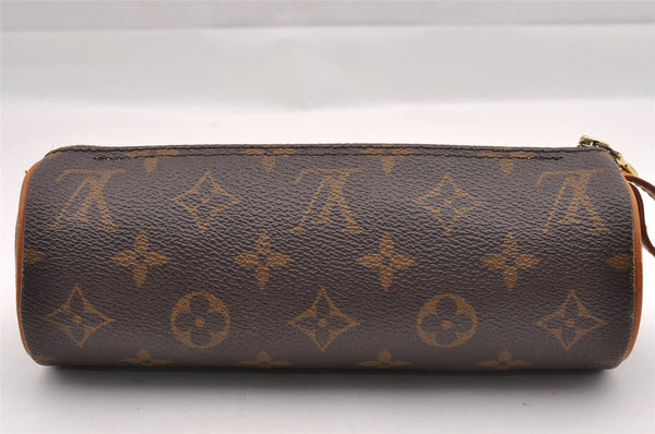 Authentic Louis Vuitton Monogram Trousse Ronde Pen Case Pouch M47630 Junk 0964I