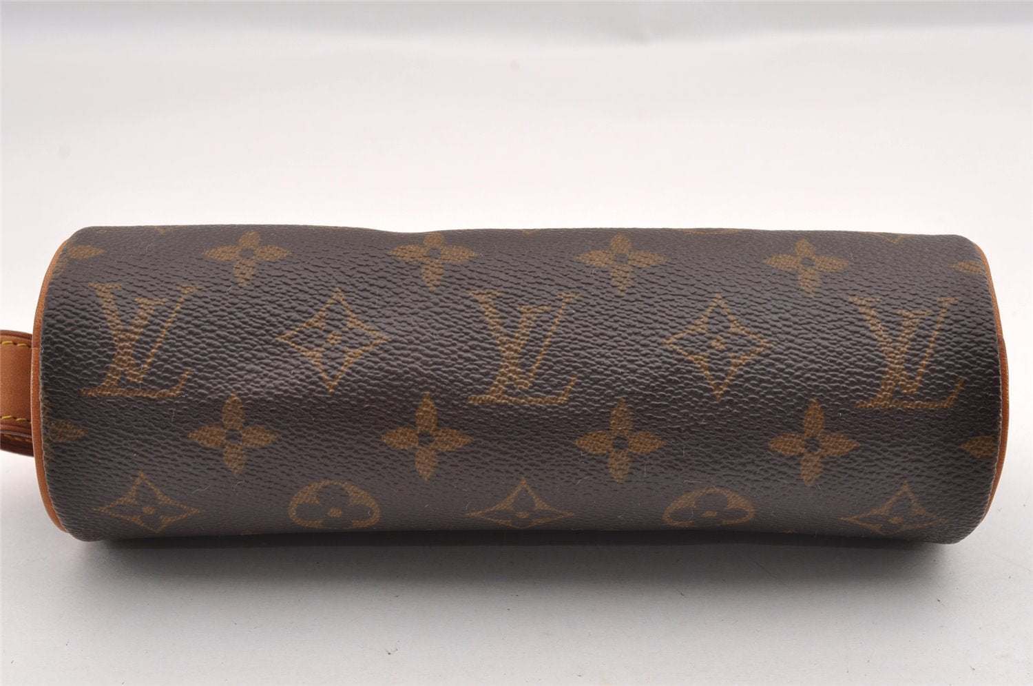 Authentic Louis Vuitton Monogram Trousse Ronde Pen Case Pouch M47630 Junk 0964I