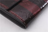 Auth Louis Vuitton Vernis Rayures Portefeuille Sarah Wallet Wine Red Box 0965F