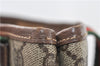 Authentic GUCCI Web Sherry Line Shoulder Tote Bag GG PVC Leather Brown 0965G