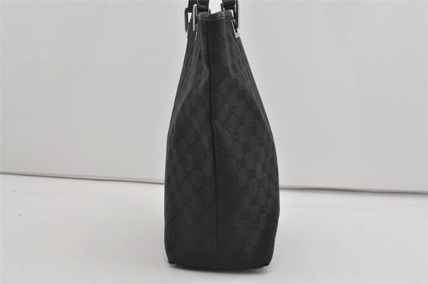 Authentic GUCCI Vintage Shoulder Tote Bag GG Canvas Leather 31243 Black 0965I