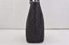 Authentic GUCCI Vintage Shoulder Tote Bag GG Canvas Leather 31243 Black 0965I