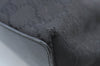 Authentic GUCCI Vintage Shoulder Tote Bag GG Canvas Leather 31243 Black 0965I